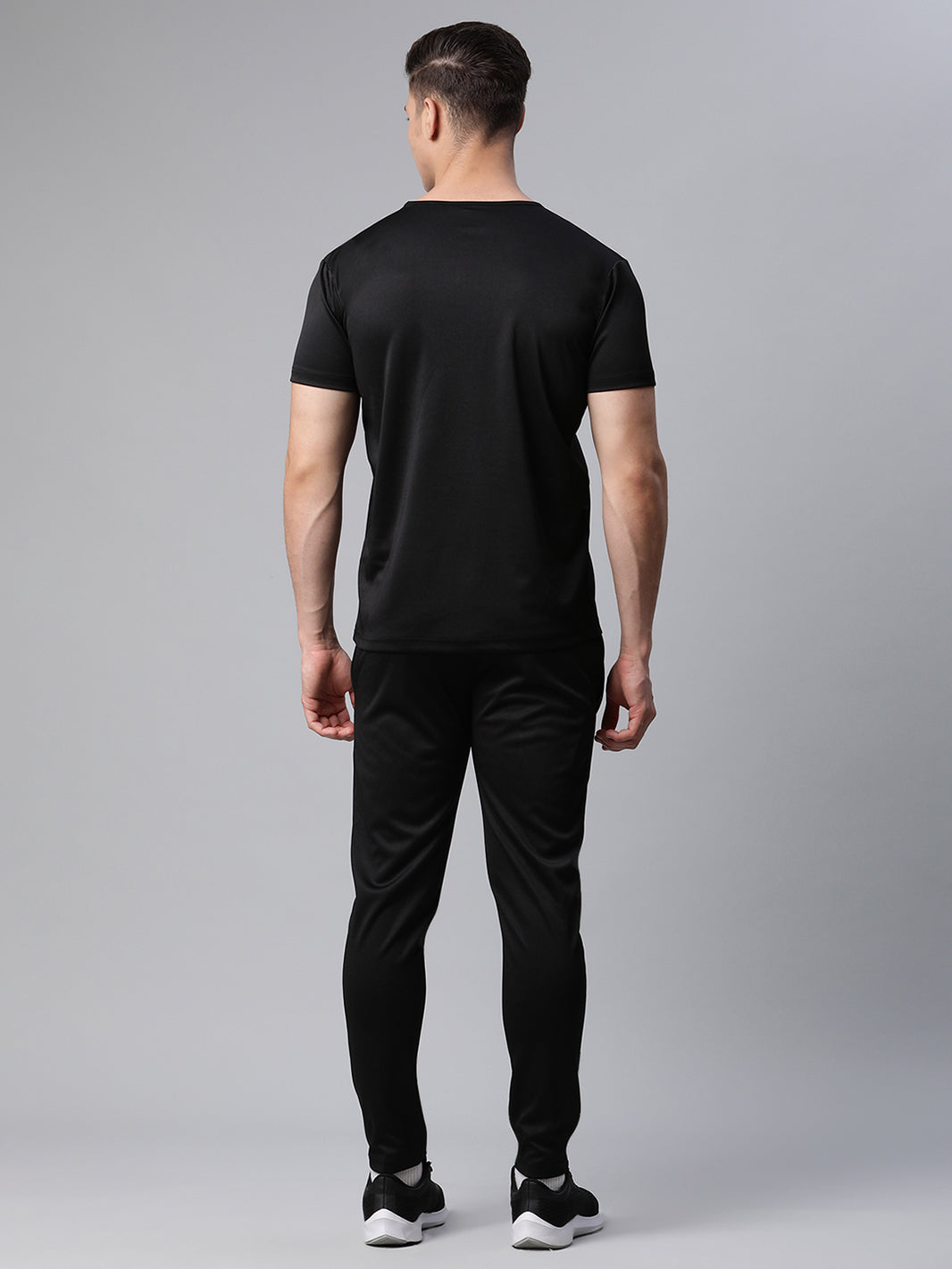Mack Jonney Dryfit Solid Black Tracksuit for Men