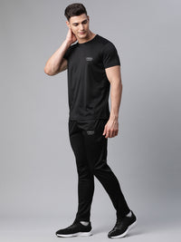 Mack Jonney Dryfit Solid Black Tracksuit for Men