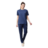 Mack Jonney Dryfit Solid Blue Tracksuit for Women