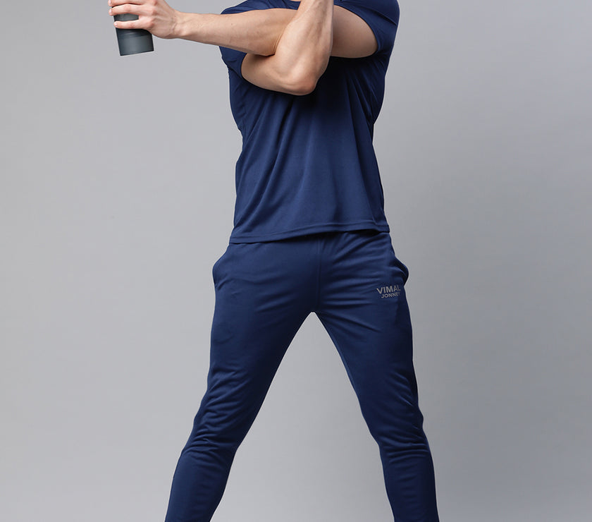 Mack Jonney Dryfit Solid Blue Tracksuit for Men