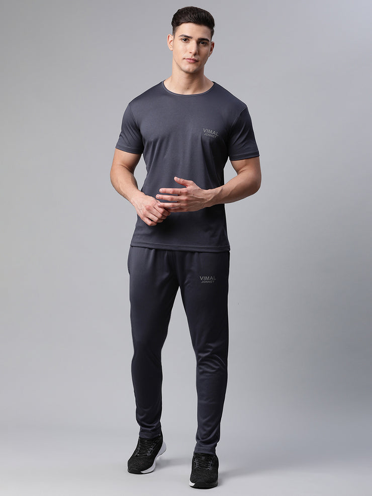 Mack Jonney Dryfit Solid Grey Tracksuit for Men