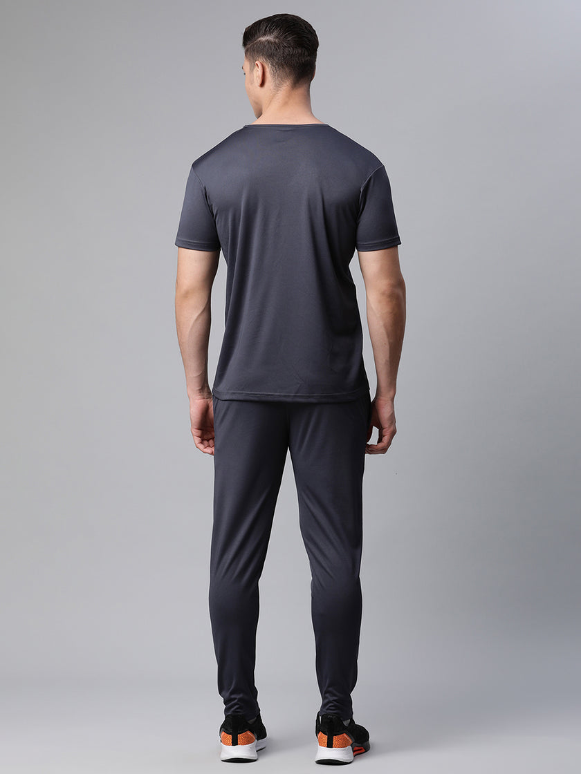 Mack Jonney Dryfit Solid Grey Tracksuit for Men