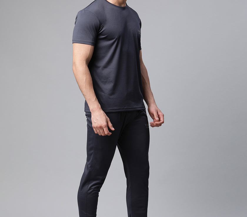 Mack Jonney Dryfit Solid Grey Tracksuit for Men