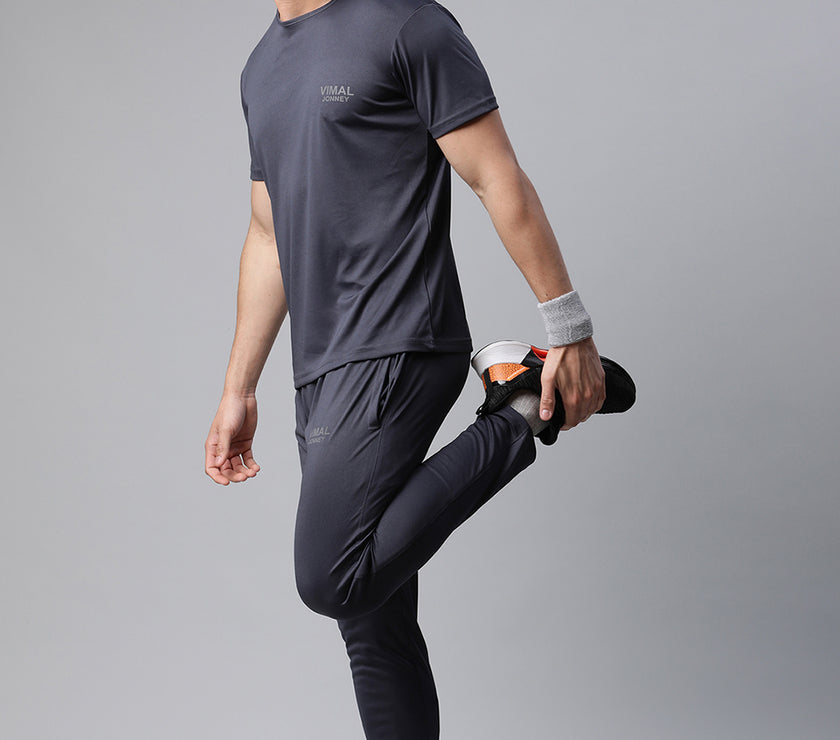 Mack Jonney Dryfit Solid Grey Tracksuit for Men