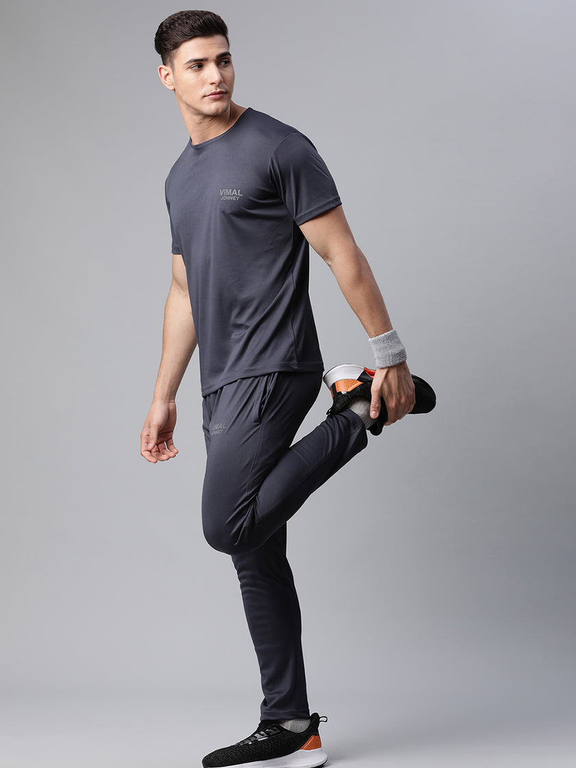 Mack Jonney Dryfit Solid Grey Tracksuit for Men