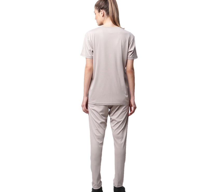 Mack Jonney Dryfit Solid Light Grey Tracksuit for Women