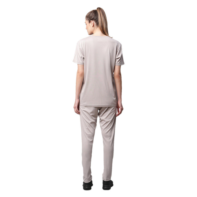 Mack Jonney Dryfit Solid Light Grey Tracksuit for Women