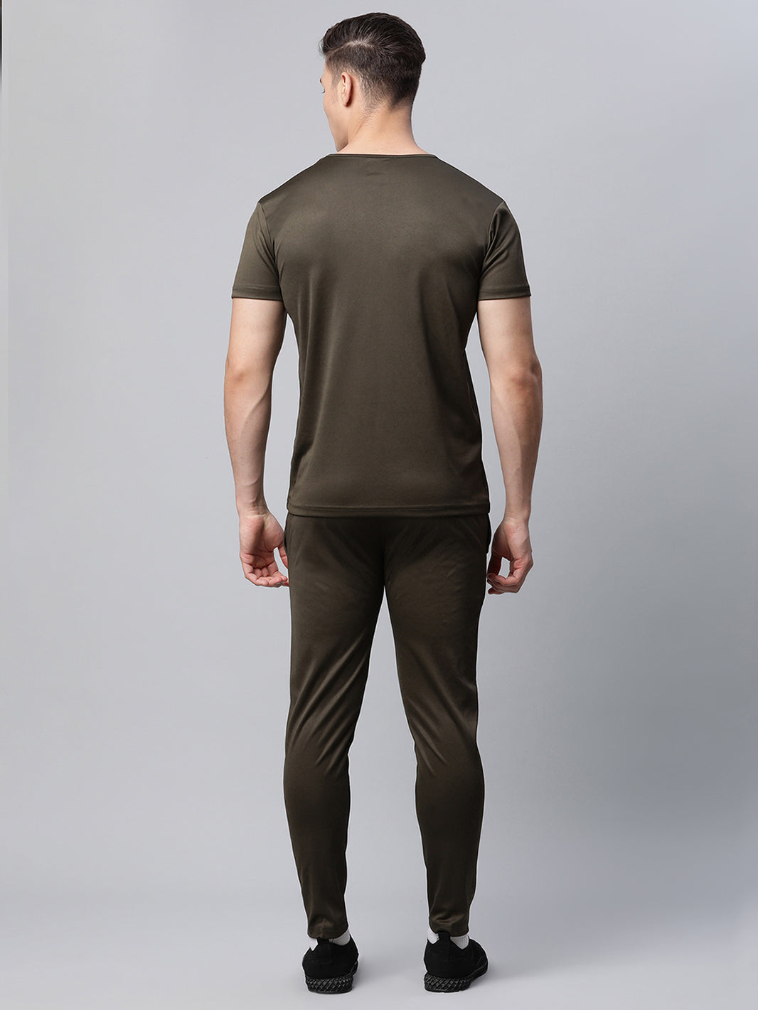 Mack Jonney Dryfit Solid Olive Tracksuit for Men