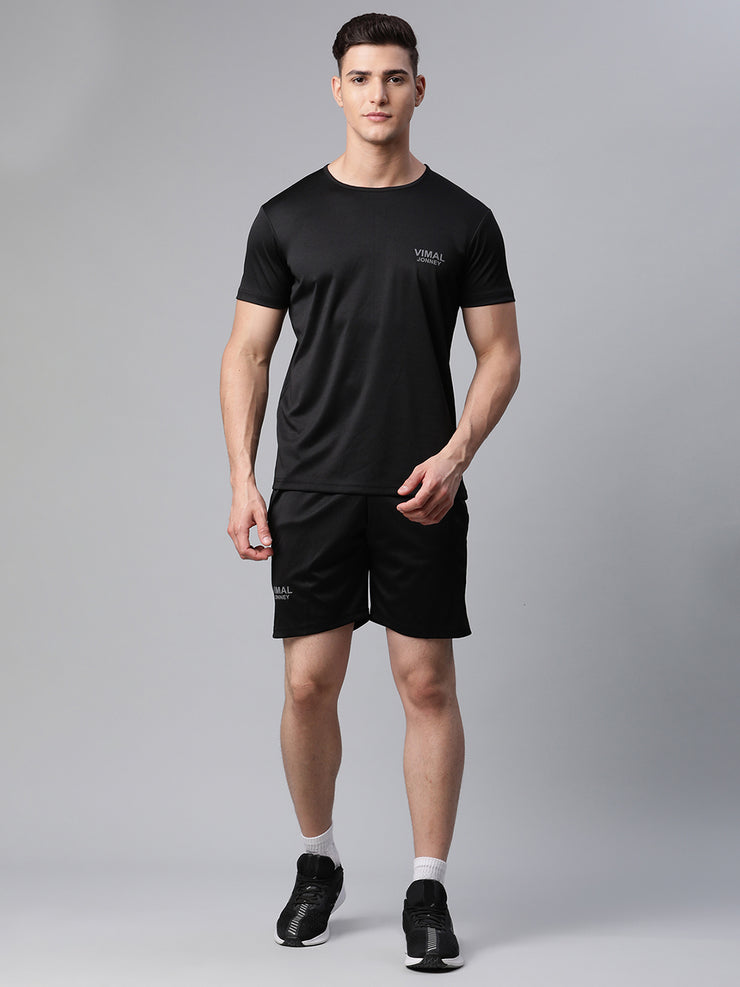 Mack Jonney Dryfit Solid Black Tracksuit for Men