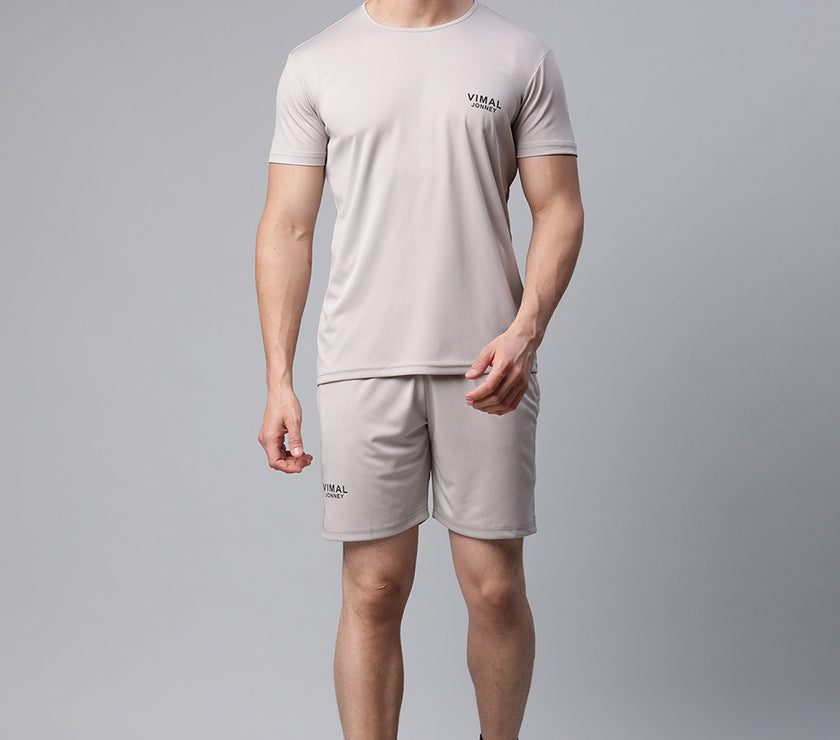 Mack Jonney Dryfit Solid Light Grey Tracksuit for Men