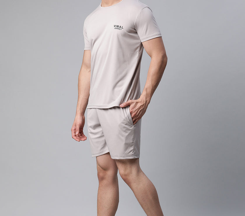 Mack Jonney Dryfit Solid Light Grey Tracksuit for Men