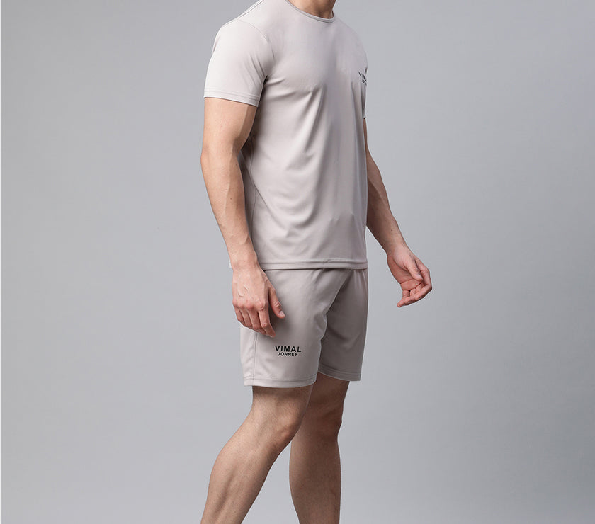Mack Jonney Dryfit Solid Light Grey Tracksuit for Men