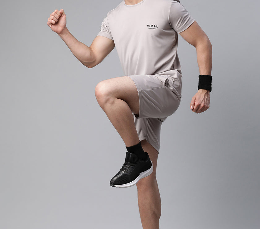 Mack Jonney Dryfit Solid Light Grey Tracksuit for Men