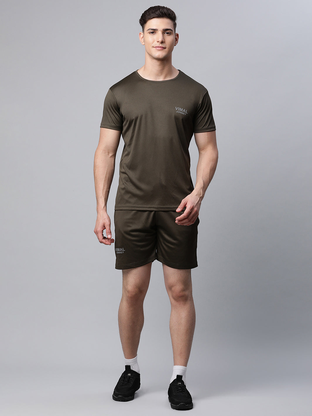 Mack Jonney Dryfit Solid Olive Tracksuit for Men