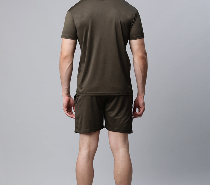 Mack Jonney Dryfit Solid Olive Tracksuit for Men