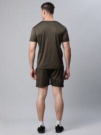 Mack Jonney Dryfit Solid Olive Tracksuit for Men