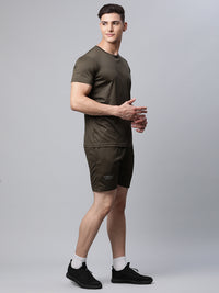 Mack Jonney Dryfit Solid Olive Tracksuit for Men