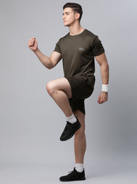 Mack Jonney Dryfit Solid Olive Tracksuit for Men