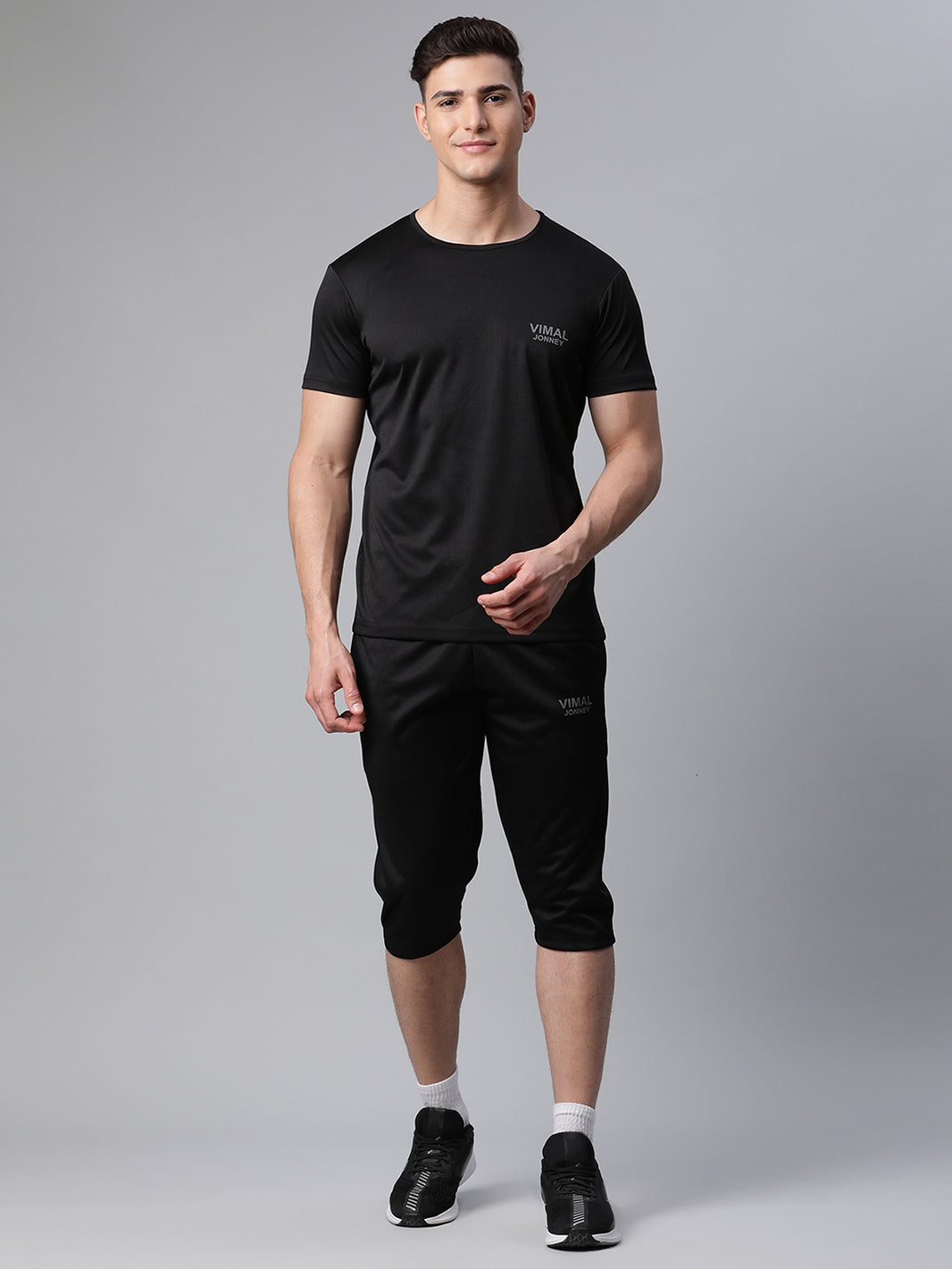 Mack Jonney Dryfit Solid Black Tracksuit for Men