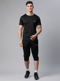 Mack Jonney Dryfit Solid Black Tracksuit for Men