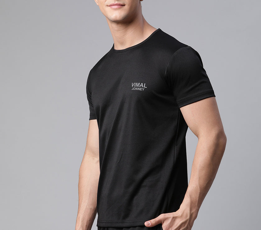 Mack Jonney Dryfit Solid Black Tracksuit for Men