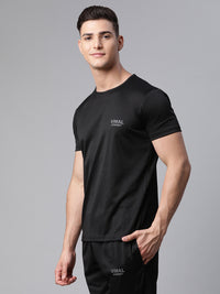 Mack Jonney Dryfit Solid Black Tracksuit for Men