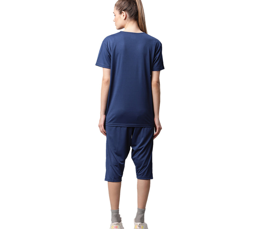 Mack Jonney Dryfit Solid Blue Tracksuit for Women