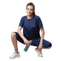 Mack Jonney Dryfit Solid Blue Tracksuit for Women