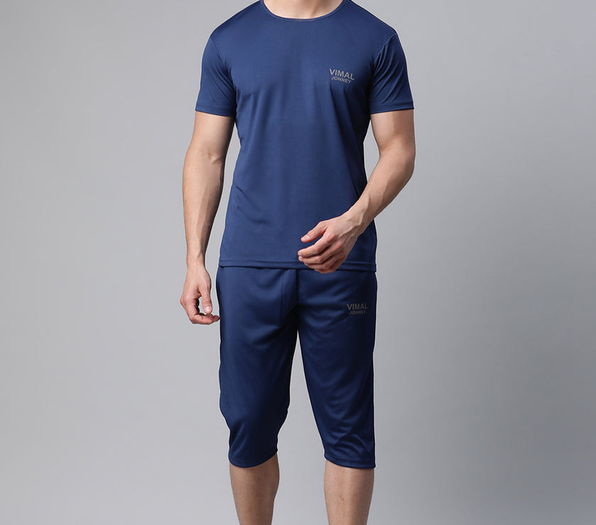 Mack Jonney Dryfit Solid Blue Tracksuit for Men