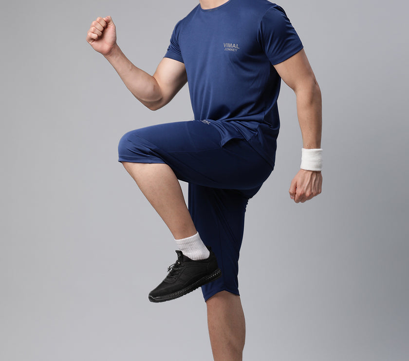 Mack Jonney Dryfit Solid Blue Tracksuit for Men