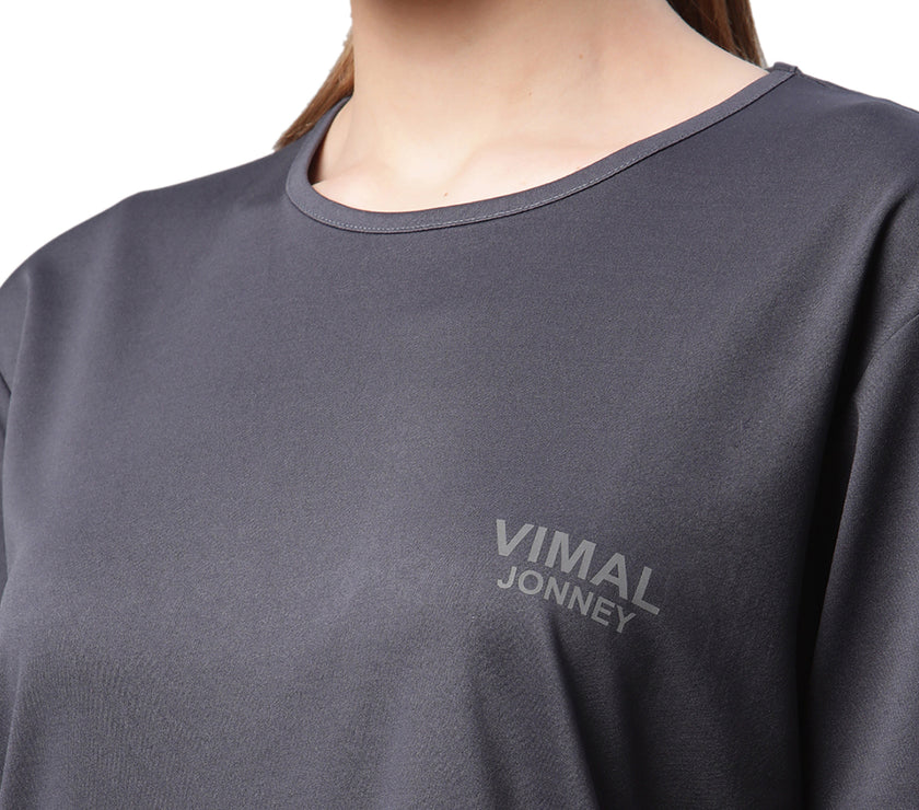 Mack Jonney Dryfit Solid Grey Tracksuit for Women