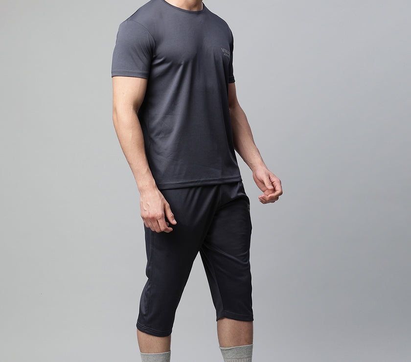 Mack Jonney Dryfit Solid Grey Tracksuit for Men