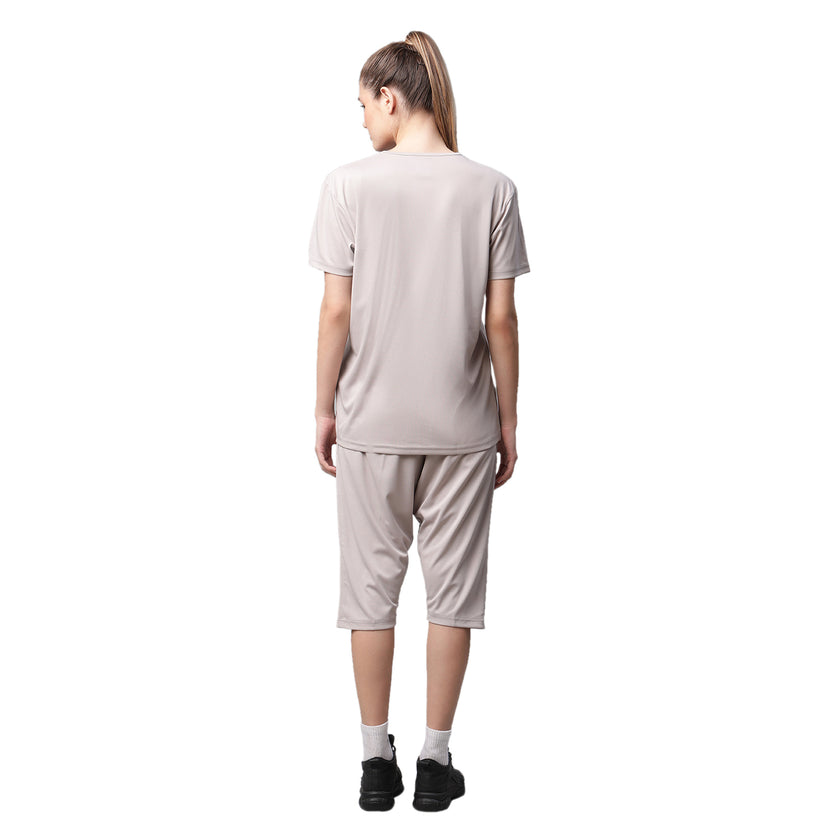 Mack Jonney Dryfit Solid Light Grey Tracksuit for Women