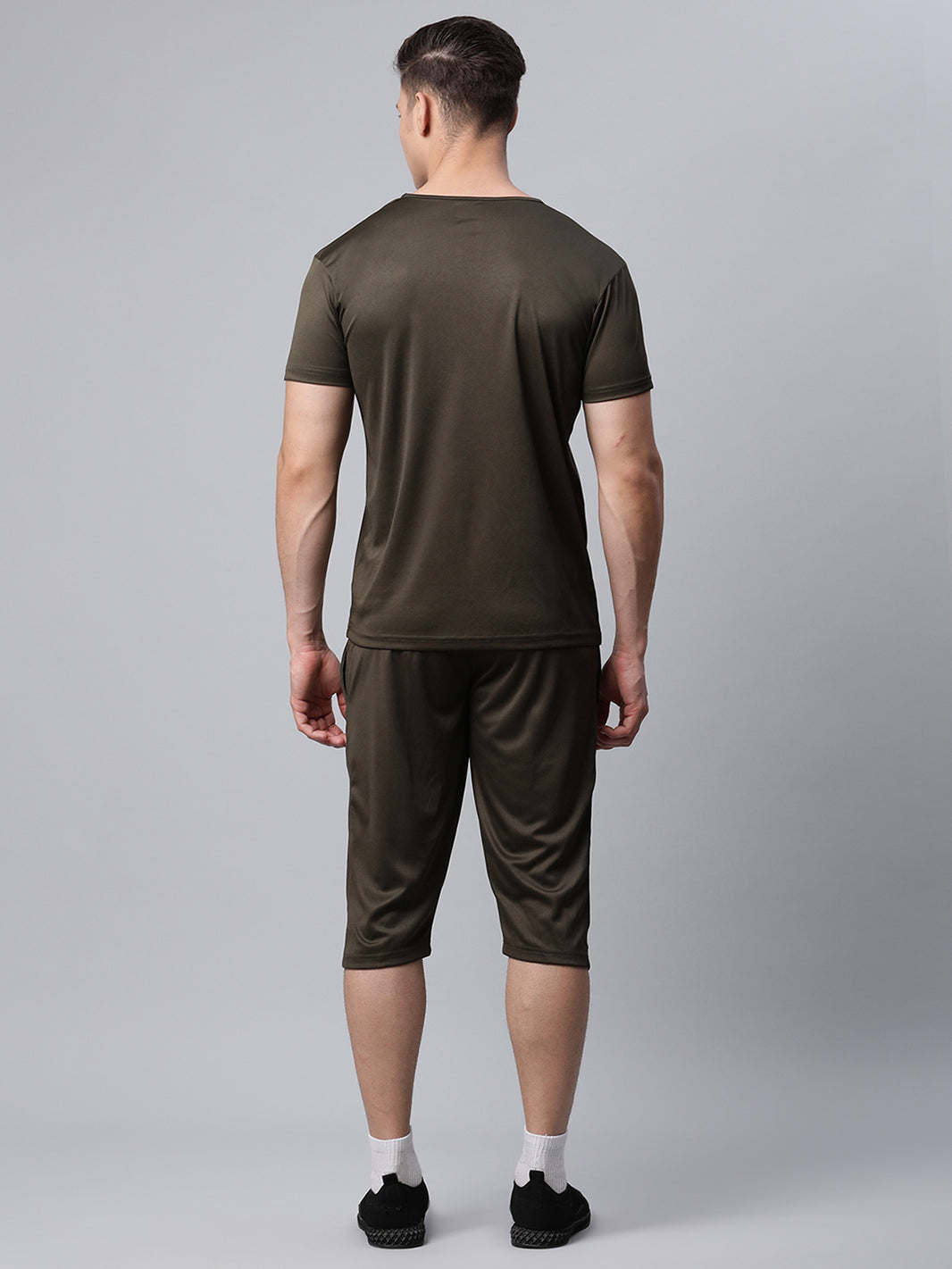 Mack Jonney Dryfit Solid Olive Tracksuit for Men