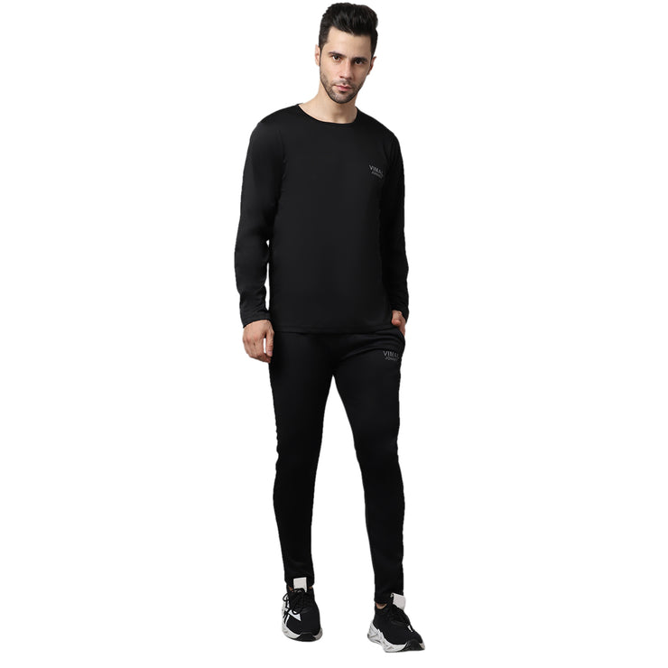 Mack Jonney Dryfit Lycra Black Tracksuit for Men
