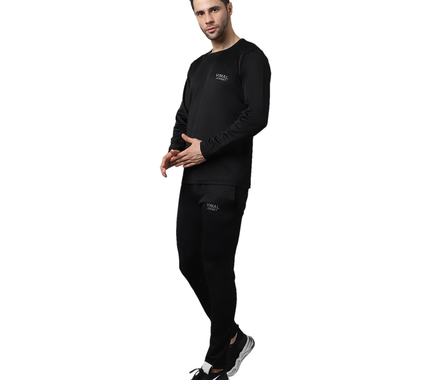 Mack Jonney Dryfit Lycra Black Tracksuit for Men