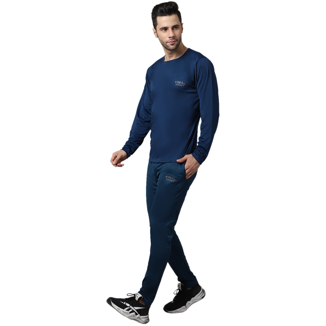 Mack Jonney Dryfit Lycra Blue Tracksuit for Men