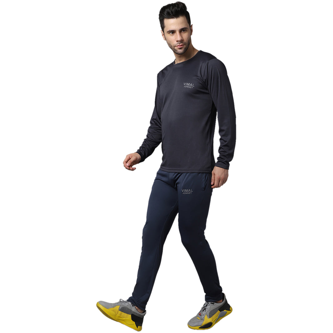 Mack Jonney Dryfit Lycra Grey Tracksuit for Men
