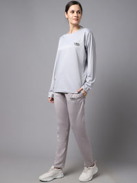 Mack Jonney Dryfit Lycra Light Grey Tracksuit for Women