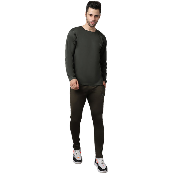 Mack Jonney Dryfit Lycra Olive Tracksuit for Men