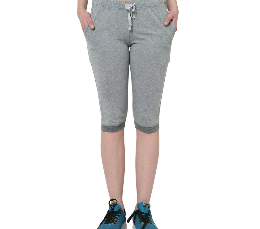 Mack Jonney Silver 3/4th Capri for Women