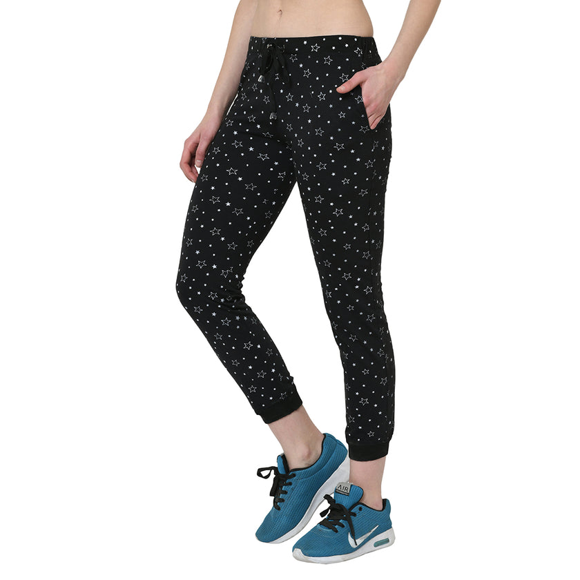 Mack Jonney Black Trackpant For Women's