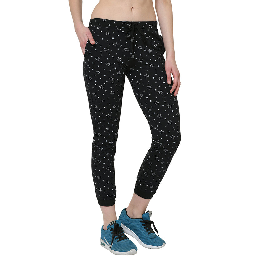 Mack Jonney Black Trackpant For Women's