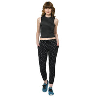 Mack Jonney Black Trackpant For Women's