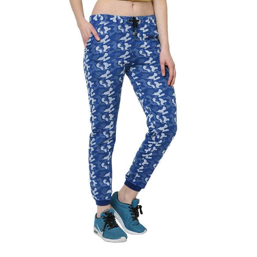 Mack Jonney Dark Blue Trackpant For Women's