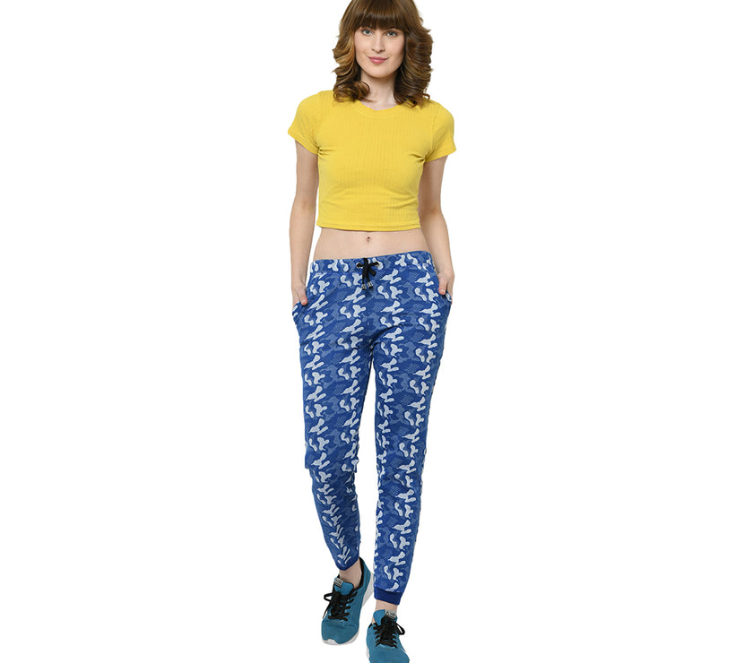 Mack Jonney Dark Blue Trackpant For Women's