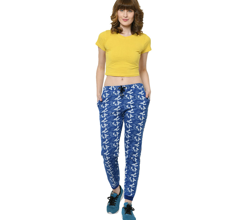 Mack Jonney Dark Blue Trackpant For Women's