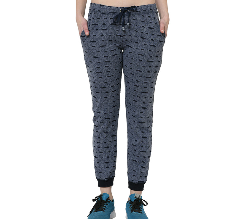 Mack Jonney Blue Trackpant For Women's