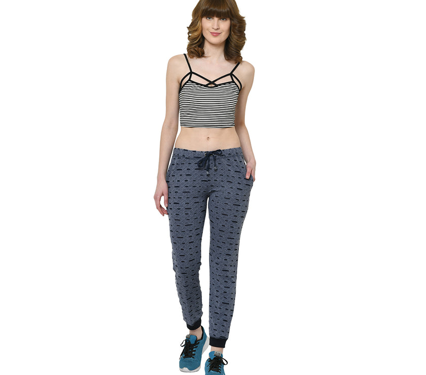 Mack Jonney Blue Trackpant For Women's