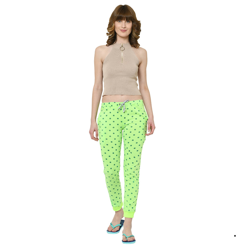 Mack Jonney Green Trackpant For Women's